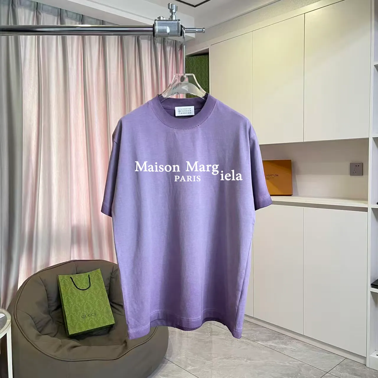 MM 6 2026 New Arrival logo 320g t Same Style Size：S M L XL XXL ：Black White Purple